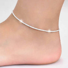 Load image into Gallery viewer, Women&#39;s Shiny Thin Silver Plated Anklet