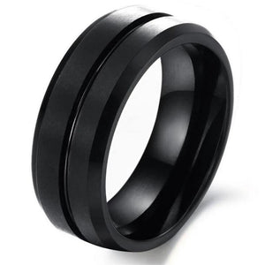 Men's Classic Black Ring Band