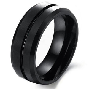 Men's Classic Black Ring Band