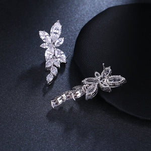 Flower Cut Crystal Earrings