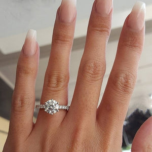 Women's Trendy Crystal Engagement Ring