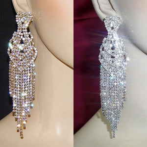 Heart Shape Crystal Rhinestone Earrings