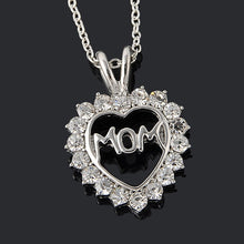 Load image into Gallery viewer, Trendy &quot;Mom&quot; Crystal Heart Necklace