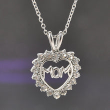 Load image into Gallery viewer, Trendy &quot;Mom&quot; Crystal Heart Necklace