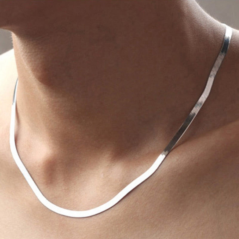 Sterling Silver Flat Style Chain